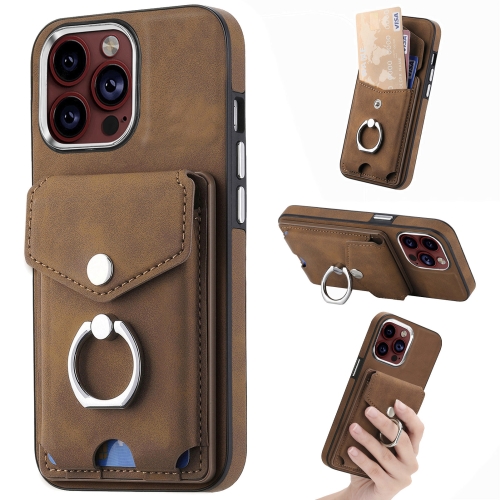 For iPhone 15 Pro Electroplating Skin-feel Leather Ring Card Wallet Phone Case(Brown)
For iPhone 15 Pro Electroplating Skin-feel Leather Ring Card Wallet Phone Case(Brown)