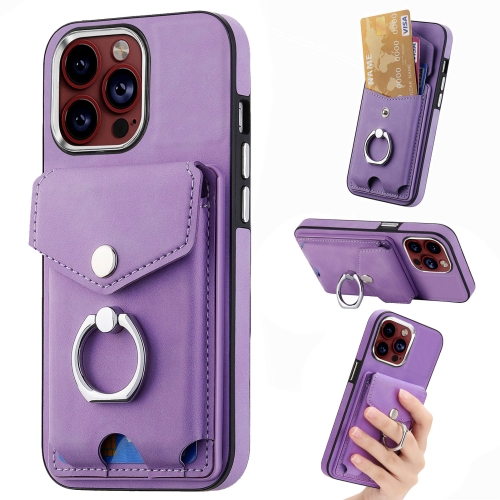 For iPhone 15 Pro Electroplating Skin-feel Leather Ring Card Wallet Phone Case(Purple)
For iPhone 15 Pro Electroplating Skin-feel Leather Ring Card Wallet Phone Case(Purple)