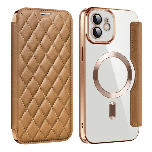 For iPhone 11 Shield Magsafe RFID Anti-theft Rhombus Leather Phone Case(Brown)
For iPhone 11 Shield Magsafe RFID Anti-theft Rhombus Leather Phone Case(Brown)