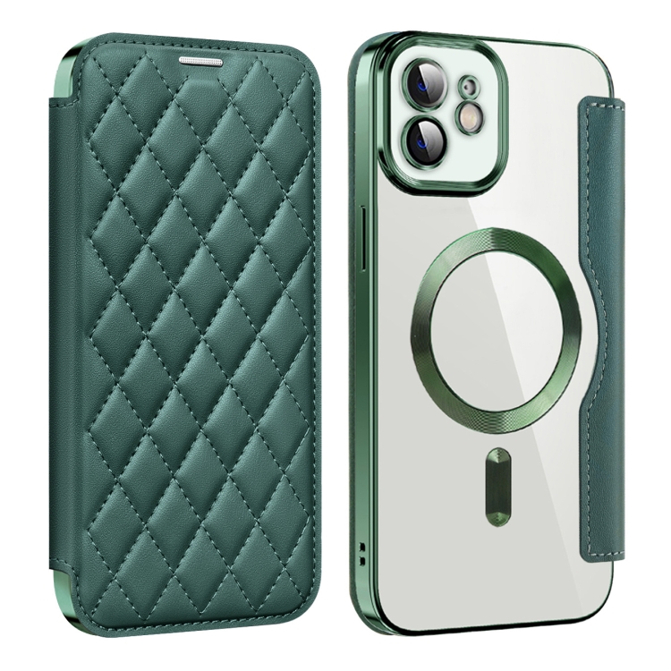 For iPhone 12 Pro Shield Magsafe RFID Anti-theft Rhombus Leather Phone Case(Green)
For iPhone 12 Pro Shield Magsafe RFID Anti-theft Rhombus Leather Phone Case(Green)