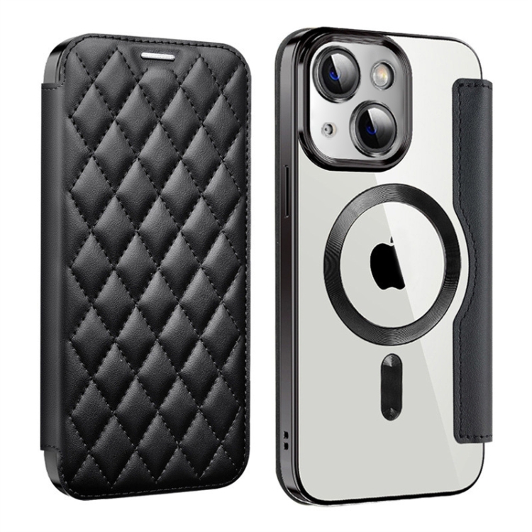 For iPhone 14 Shield Magsafe RFID Anti-theft Rhombus Leather Phone Case(Black)
For iPhone 14 Shield Magsafe RFID Anti-theft Rhombus Leather Phone Case(Black)
