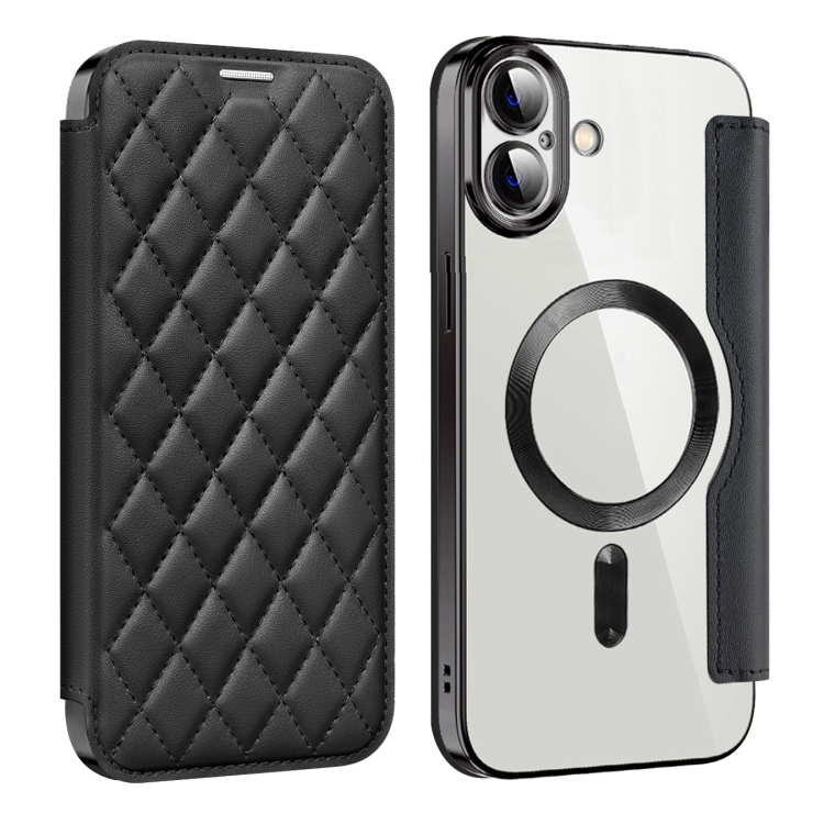 For iPhone 16 Shield Magsafe RFID Anti-theft Rhombus Leather Phone Case(Black)
For iPhone 16 Shield Magsafe RFID Anti-theft Rhombus Leather Phone Case(Black)