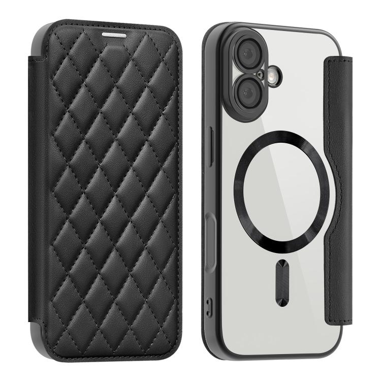 For iPhone 17 Shield Magsafe RFID Anti-theft Rhombus Leather Phone Case(Black)
For iPhone 17 Shield Magsafe RFID Anti-theft Rhombus Leather Phone Case(Black)