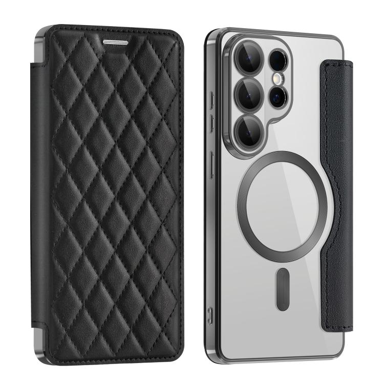 For Samsung Galaxy S26 Ultra 5G Shield MagSafe RFID Anti-theft Rhombus Leather Phone Case(Black)
For Samsung Galaxy S26 Ultra 5G Shield MagSafe RFID Anti-theft Rhombus Leather Phone Case(Black)