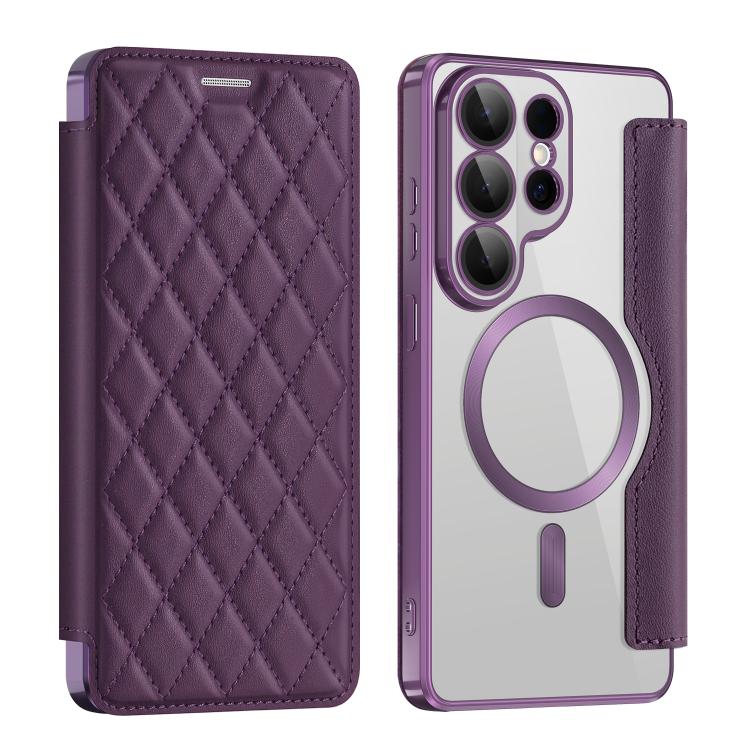 For Samsung Galaxy S26 Ultra 5G Shield MagSafe RFID Anti-theft Rhombus Leather Phone Case(Purple)
For Samsung Galaxy S26 Ultra 5G Shield MagSafe RFID Anti-theft Rhombus Leather Phone Case(Purple)
