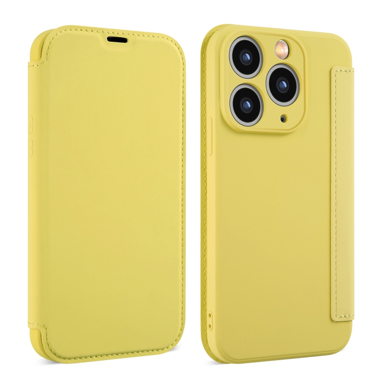 For iPhone 11 Pro Imitate Liquid Skin Feel Leather Phone Case with Card Slots(Yellow)
For iPhone 11 Pro Imitate Liquid Skin Feel Leather Phone Case with Card Slots(Yellow)