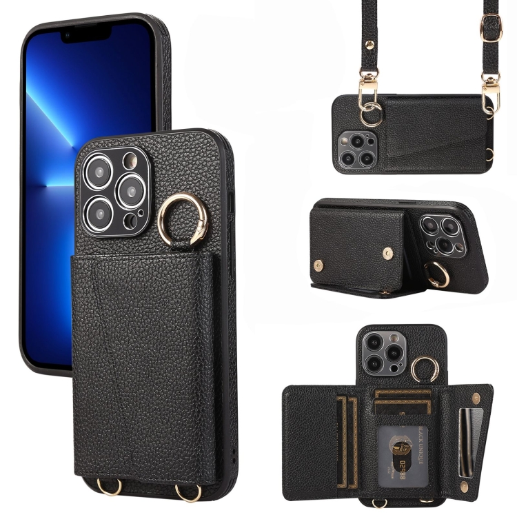 For iPhone 13 Pro Crossbody Ring Wallet Leather Back Cover Phone Case(Black)
For iPhone 13 Pro Crossbody Ring Wallet Leather Back Cover Phone Case(Black)