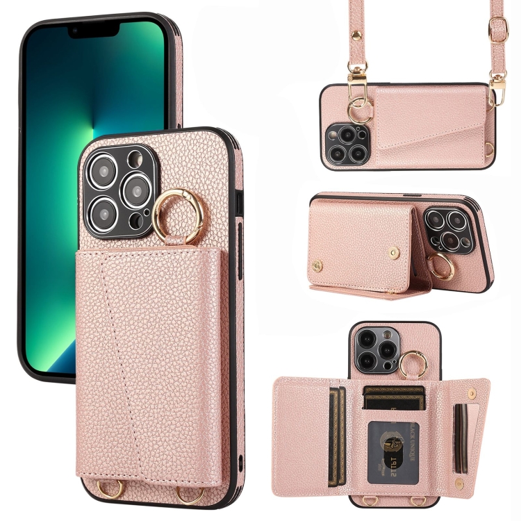 For iPhone 13 Pro Max Crossbody Ring Wallet Leather Back Cover Phone Case(Pink)
For iPhone 13 Pro Max Crossbody Ring Wallet Leather Back Cover Phone Case(Pink)