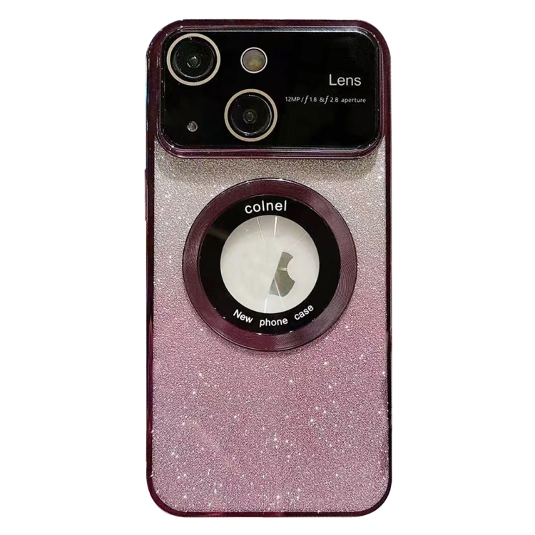 For iPhone 15 Large Window MagSafe Gradient Glitter Electroplating TPU Phone Case(Purple)
For iPhone 15 Large Window MagSafe Gradient Glitter Electroplating TPU Phone Case(Purple)