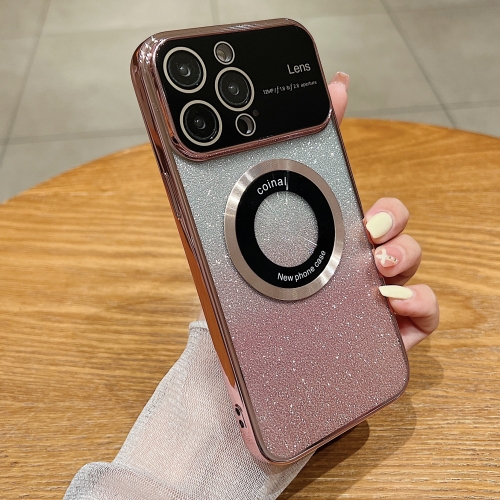 For iPhone 14 Pro Max Large Window MagSafe Gradient Glitter Electroplating TPU Phone Case(Rose Gold)
For iPhone 14 Pro Max Large Window MagSafe Gradient Glitter Electroplating TPU Phone Case(Rose Gold)