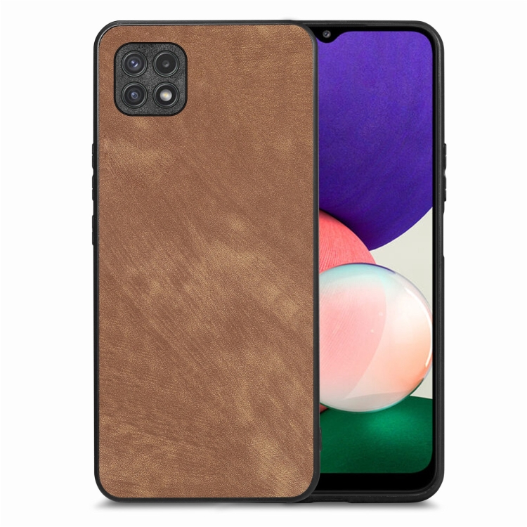 For Samsung Galaxy A22 5G Vintage Leather PC Back Cover Phone Case(Brown)
For Samsung Galaxy A22 5G Vintage Leather PC Back Cover Phone Case(Brown)