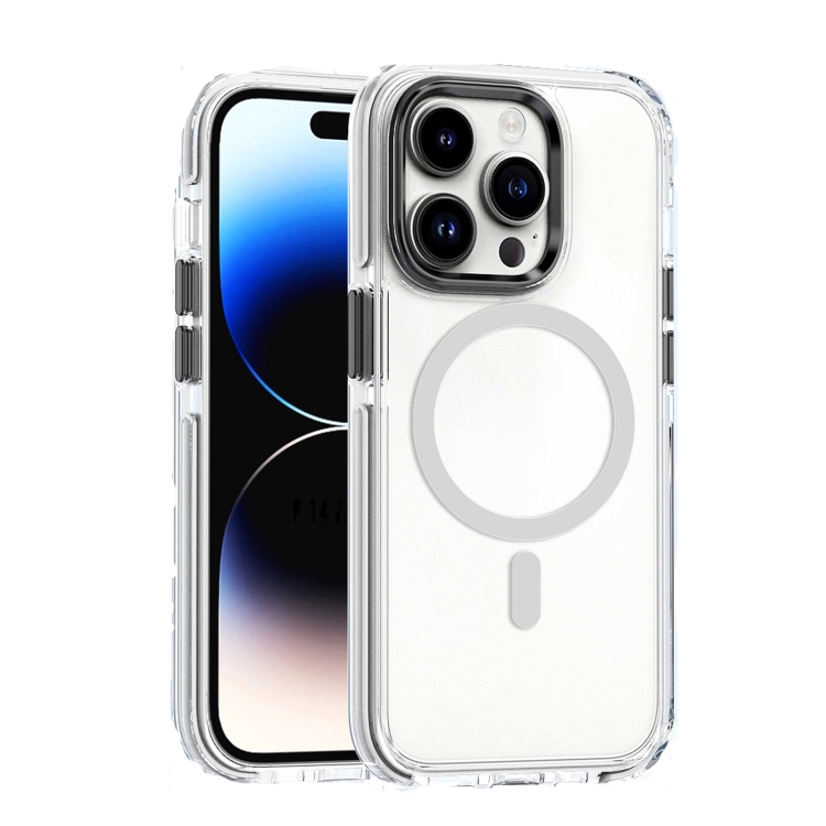 For iPhone 14 Pro Dual-color MagSafe TPU Hybrid Clear PC Shockproof Phone Case(White)
For iPhone 14 Pro Dual-color MagSafe TPU Hybrid Clear PC Shockproof Phone Case(White)