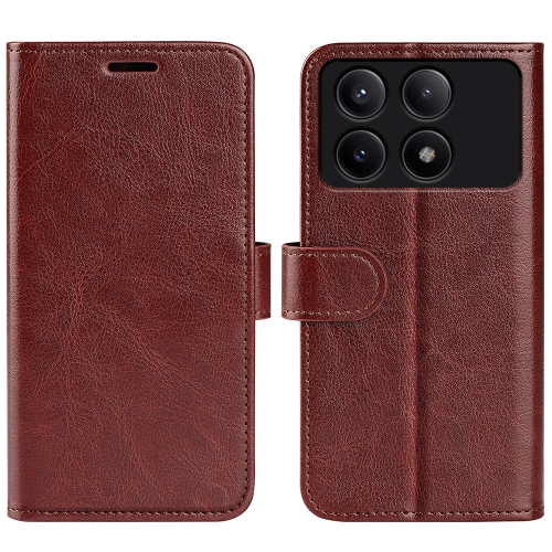 

For Xiaomi Redmi K70E R64 Texture Horizontal Flip Leather Phone Case(Brown)