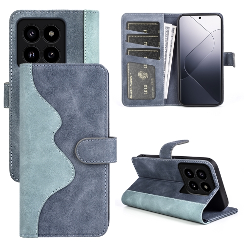 

For Xiaomi 14 Pro Stitching Horizontal Flip Leather Phone Case(Blue)