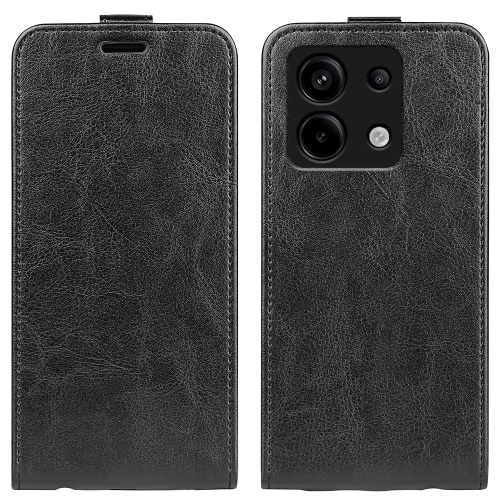

For Xiaomi Redmi Note 13 Pro 5G R64 Texture Single Vertical Flip Leather Phone Case(Black)