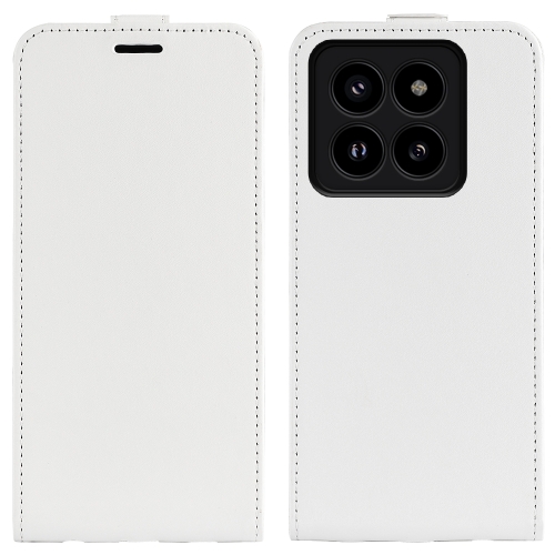

For Xiaomi 14 Pro R64 Texture Single Vertical Flip Leather Phone Case(White)