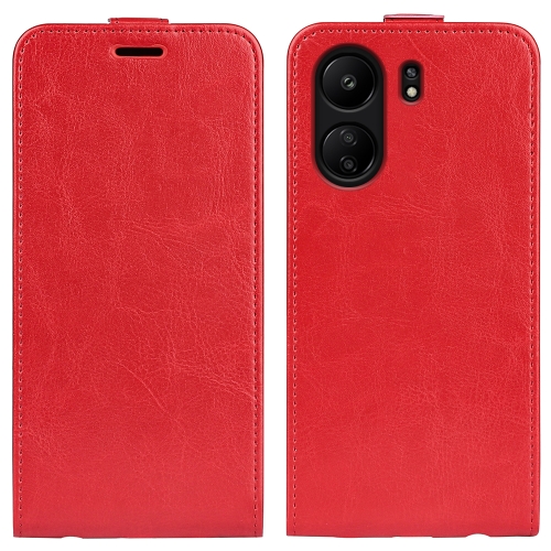 

For Xiaomi Redmi 13C R64 Texture Single Vertical Flip Leather Phone Case(Red)