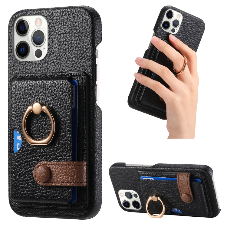 For iPhone 12 Pro Max Litchi Leather Oil Edge Ring Card Back Phone Case(Black)
For iPhone 12 Pro Max Litchi Leather Oil Edge Ring Card Back Phone Case(Black)