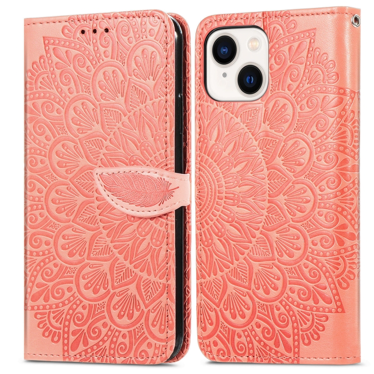 For iPhone 15 Plus Blooming Mandala Embossed Wings Buckle Leather Phone Case(Orange)
For iPhone 15 Plus Blooming Mandala Embossed Wings Buckle Leather Phone Case(Orange)