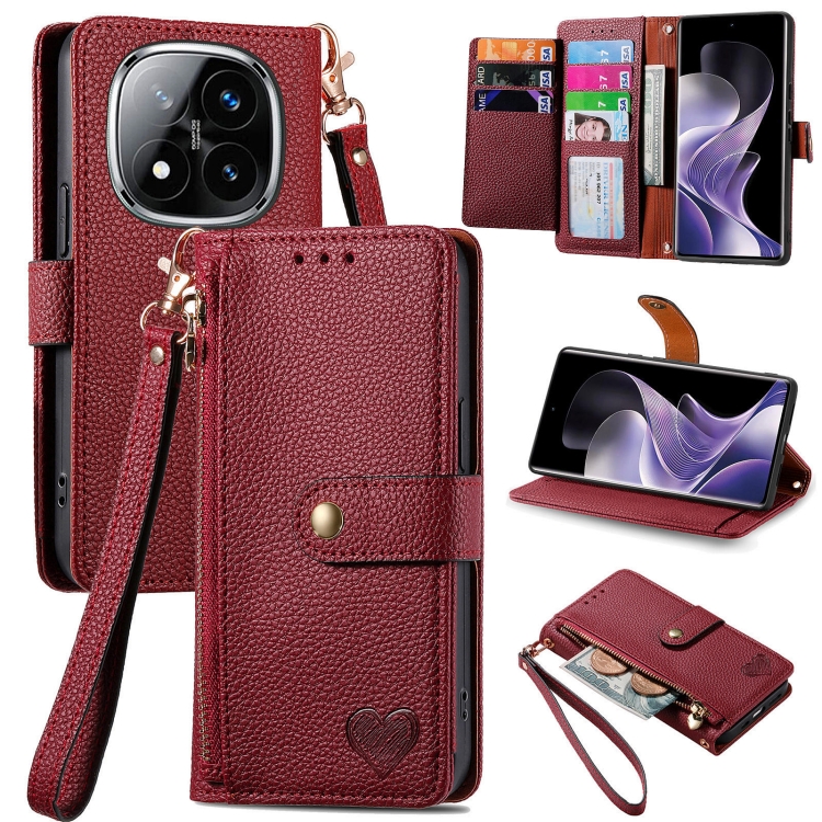 For Xiaomi Redmi Note 14 Pro+ 5G Love Zipper Lanyard Leather Phone Case(Red)
For Xiaomi Redmi Note 14 Pro+ 5G Love Zipper Lanyard Leather Phone Case(Red)