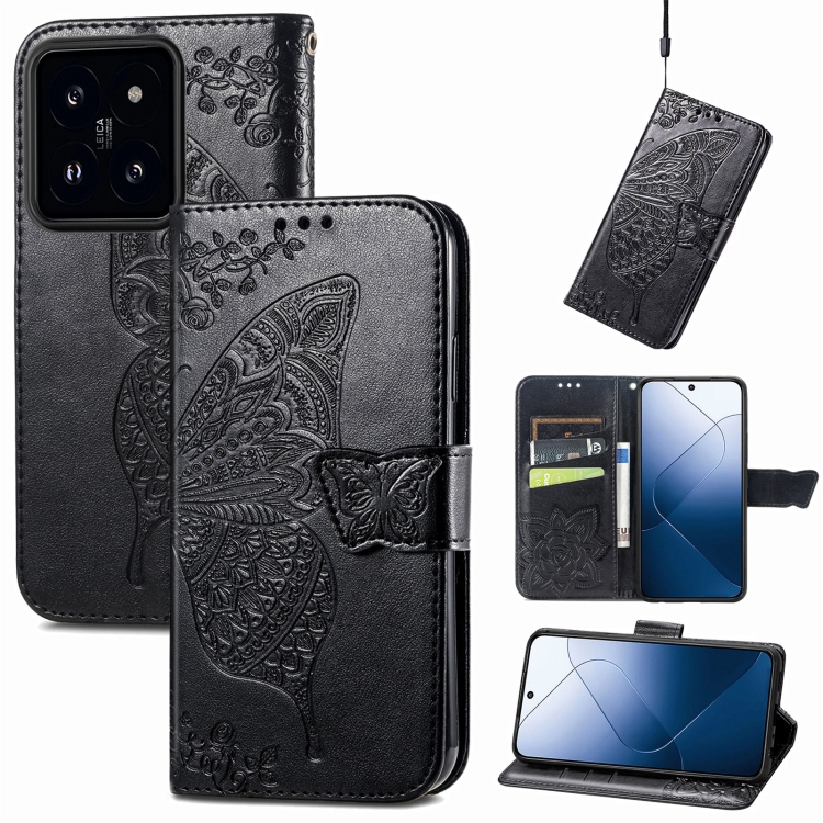 For Xiaomi 14 Pro Butterfly Love Flower Embossed Leather Phone Case(Black)
For Xiaomi 14 Pro Butterfly Love Flower Embossed Leather Phone Case(Black)