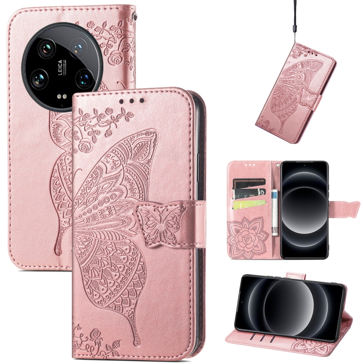 For Xiaomi 14 Ultra Butterfly Love Flower Embossed Leather Phone Case(Rose Gold)
For Xiaomi 14 Ultra Butterfly Love Flower Embossed Leather Phone Case(Rose Gold)