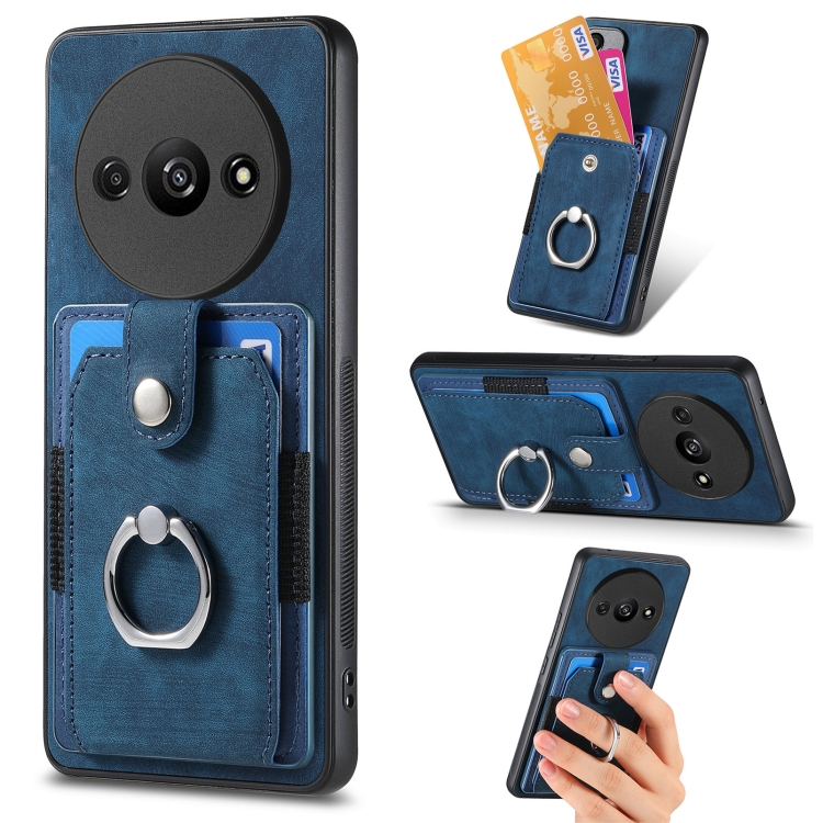 For Xiaomi Redmi A3 Retro Skin-feel Ring Card Wallet Phone Case(Blue)
For Xiaomi Redmi A3 Retro Skin-feel Ring Card Wallet Phone Case(Blue)