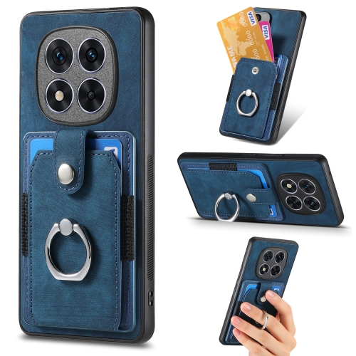 For Xiaomi Redmi Note 14 Pro 5G Retro Skin-feel Ring Card Wallet Phone Case(Blue)
For Xiaomi Redmi Note 14 Pro 5G Retro Skin-feel Ring Card Wallet Phone Case(Blue)