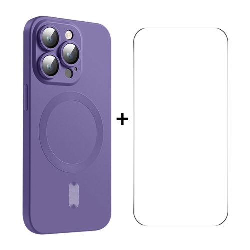 For iPhone 15 Pro ENKAY MagSafe Matte TPU Phone Case with Lens Film & Screen Glass Film(Purple)
For iPhone 15 Pro ENKAY MagSafe Matte TPU Phone Case with Lens Film & Screen Glass Film(Purple)