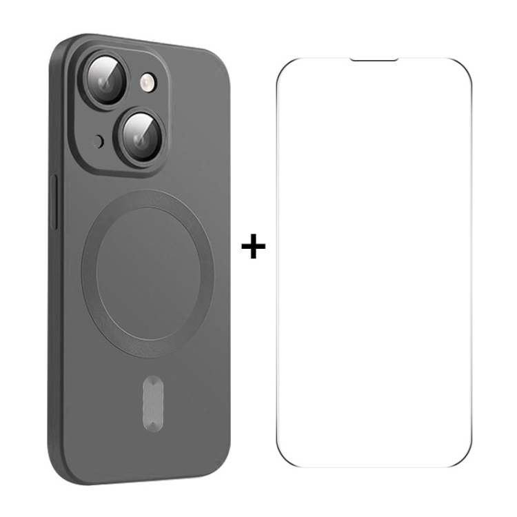 For iPhone 14 Plus ENKAY MagSafe Matte TPU Phone Case with Lens Film & Screen Glass Film(Dark Grey)
For iPhone 14 Plus ENKAY MagSafe Matte TPU Phone Case with Lens Film & Screen Glass Film(Dark Grey)