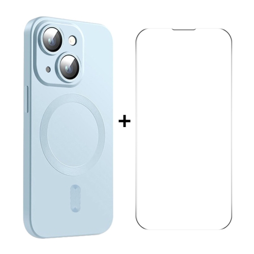 For iPhone 14 ENKAY MagSafe Matte TPU Phone Case with Lens Film & Screen Glass Film(Blue)
For iPhone 14 ENKAY MagSafe Matte TPU Phone Case with Lens Film & Screen Glass Film(Blue)