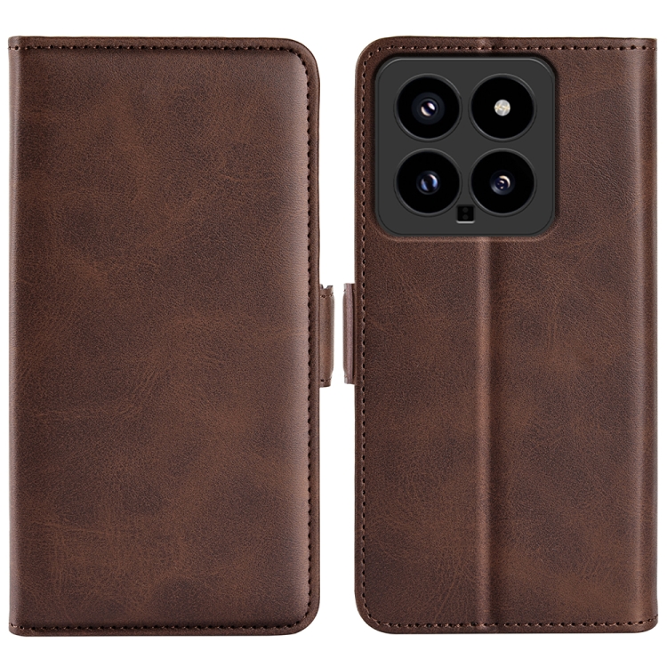 For Xiaomi 14 Dual-side Magnetic Buckle Horizontal Flip Leather Phone Case(Brown)
For Xiaomi 14 Dual-side Magnetic Buckle Horizontal Flip Leather Phone Case(Brown)