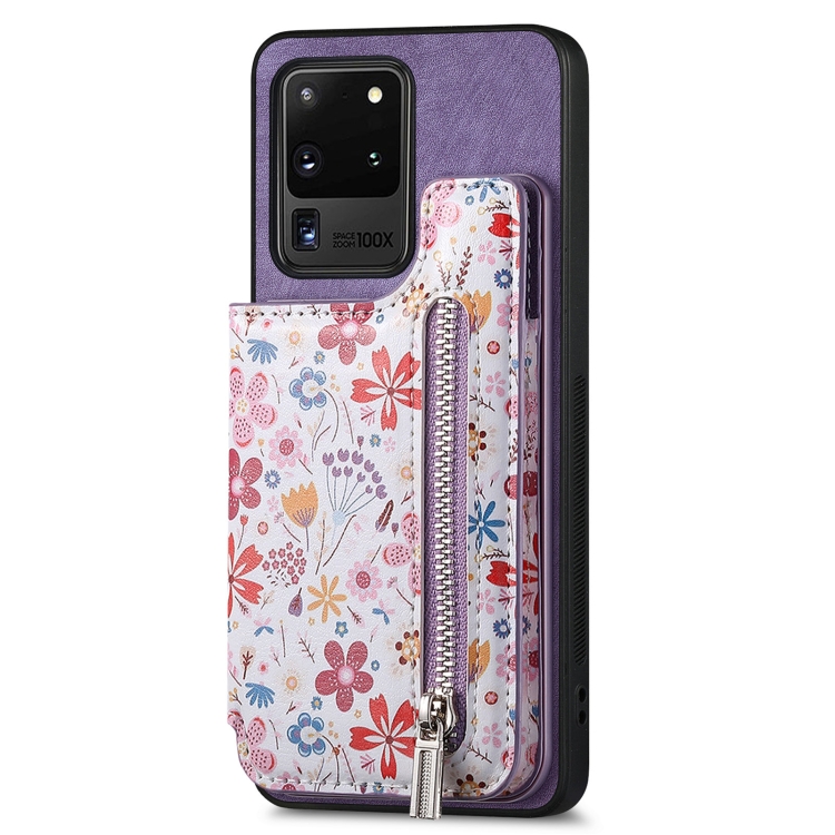 For Samsung Galaxy S20 Ultra Retro Painted Zipper Wallet Back Phone Case(Purple)
For Samsung Galaxy S20 Ultra Retro Painted Zipper Wallet Back Phone Case(Purple)