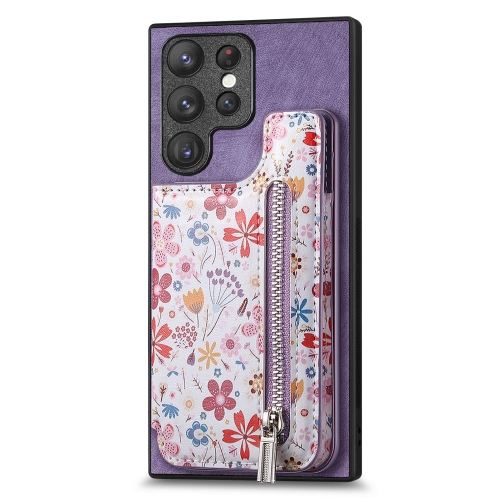 For Samsung Galaxy S22 Ultra 5G Retro Painted Zipper Wallet Back Phone Case(Purple)
For Samsung Galaxy S22 Ultra 5G Retro Painted Zipper Wallet Back Phone Case(Purple)