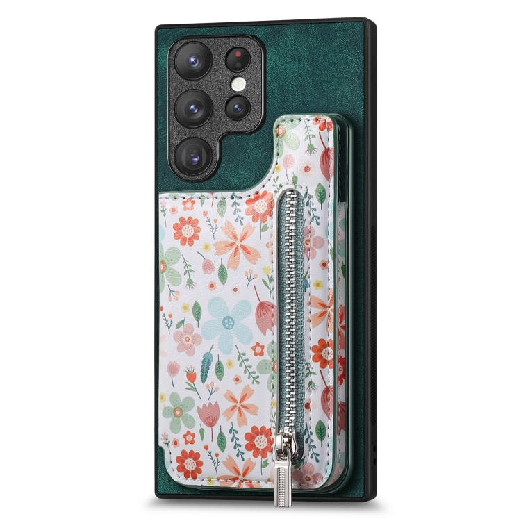 For Samsung Galaxy S23 Ultra 5G Retro Painted Zipper Wallet Back Phone Case(Green)
For Samsung Galaxy S23 Ultra 5G Retro Painted Zipper Wallet Back Phone Case(Green)