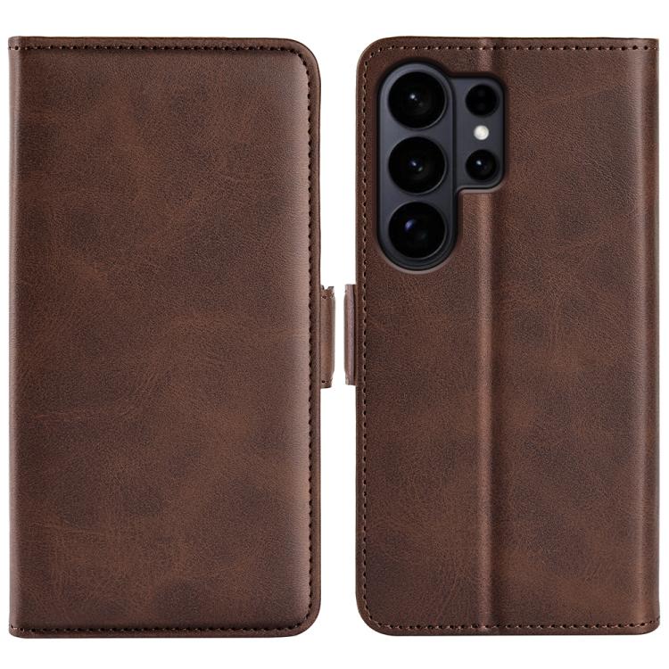 For Samsung Galaxy S26 Ultra 5G Dual-side Magnetic Buckle Horizontal Flip Leather Phone Case(Brown)
For Samsung Galaxy S26 Ultra 5G Dual-side Magnetic Buckle Horizontal Flip Leather Phone Case(Brown)