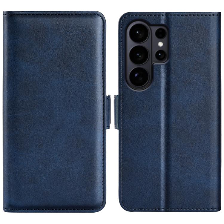 For Samsung Galaxy S26 Ultra 5G Dual-side Magnetic Buckle Horizontal Flip Leather Phone Case(Dark Blue)
For Samsung Galaxy S26 Ultra 5G Dual-side Magnetic Buckle Horizontal Flip Leather Phone Case(Dark Blue)
