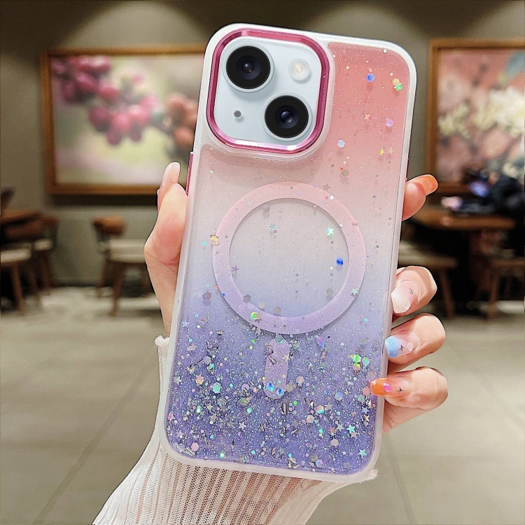 For iPhone 15 Multicolor Gradient Glitter Sequin MagSafe TPU Phone Case(Pink+Purple)
For iPhone 15 Multicolor Gradient Glitter Sequin MagSafe TPU Phone Case(Pink+Purple)