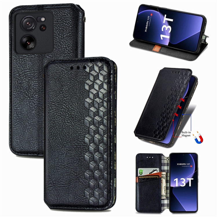 For Xiaomi 13T / 13T Pro Cubic Grid Pressed Magnetic Leather Phone Case(Black)
For Xiaomi 13T / 13T Pro Cubic Grid Pressed Magnetic Leather Phone Case(Black)