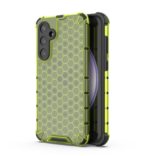 

For Samsung Galaxy S23 FE 5G Shockproof Honeycomb Phone Case(Green)