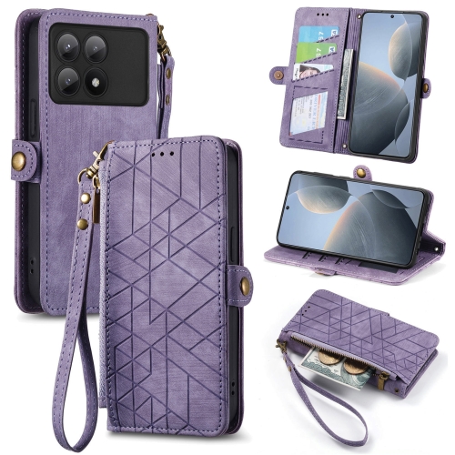 For Xiaomi Redmi K70E Geometric Zipper Wallet Side Buckle Leather Phone Case(Purple)
For Xiaomi Redmi K70E Geometric Zipper Wallet Side Buckle Leather Phone Case(Purple)