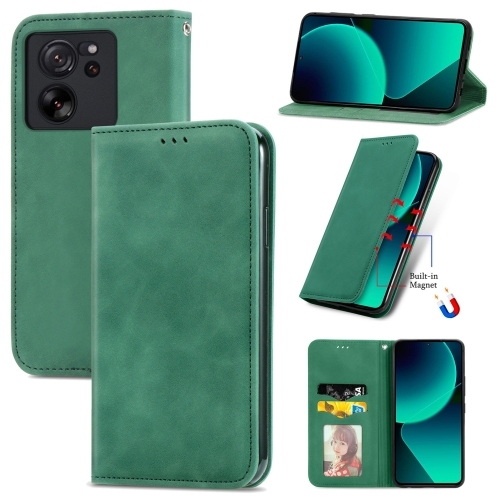 For Xiaomi 13T / 13T Pro Retro Skin Feel Magnetic Flip Leather Phone Case(Green)
For Xiaomi 13T / 13T Pro Retro Skin Feel Magnetic Flip Leather Phone Case(Green)