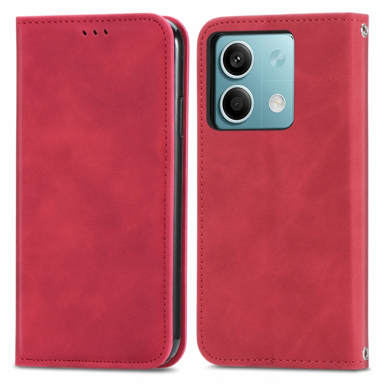 For Xiaomi Redmi Note 13 5G Retro Skin Feel Magnetic Flip Leather Phone Case(Red)
For Xiaomi Redmi Note 13 5G Retro Skin Feel Magnetic Flip Leather Phone Case(Red)
