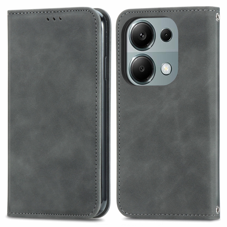 For Xiaomi Redmi Note 13 Pro 4G Retro Skin Feel Magnetic Flip Leather Phone Case(Grey)
For Xiaomi Redmi Note 13 Pro 4G Retro Skin Feel Magnetic Flip Leather Phone Case(Grey)