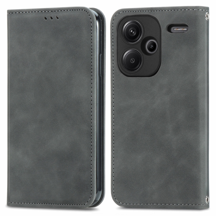 For Xiaomi Redmi Note 13 Pro+ 5G Retro Skin Feel Magnetic Flip Leather Phone Case(Grey)
For Xiaomi Redmi Note 13 Pro+ 5G Retro Skin Feel Magnetic Flip Leather Phone Case(Grey)