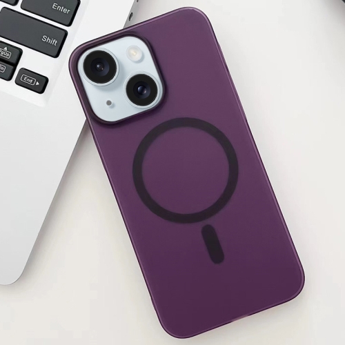 

For iPhone 15 Plus Ice Fog MagSafe PC Phone Case(Purple)