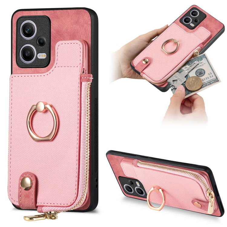 For Xiaomi Redmi Note 12 Pro 5G Cross Leather Ring Vertical Zipper Wallet Back Phone Case(Pink)
For Xiaomi Redmi Note 12 Pro 5G Cross Leather Ring Vertical Zipper Wallet Back Phone Case(Pink)