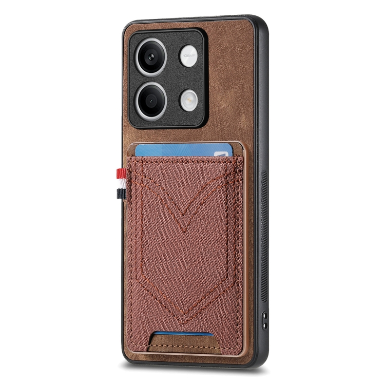 For Xiaomi Redmi Note 13 Denim Texture Leather Skin Phone Case with Card Slot(Brown)
For Xiaomi Redmi Note 13 Denim Texture Leather Skin Phone Case with Card Slot(Brown)
