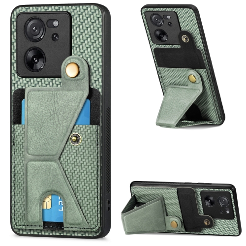 For Xiaomi 13T / 13T Pro Carbon Fiber Wallet Flip Card K-shaped Holder Phone Case(Green)
For Xiaomi 13T / 13T Pro Carbon Fiber Wallet Flip Card K-shaped Holder Phone Case(Green)