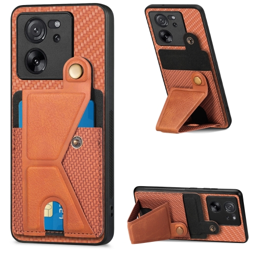For Xiaomi 13T / 13T Pro Carbon Fiber Wallet Flip Card K-shaped Holder Phone Case(Brown)
For Xiaomi 13T / 13T Pro Carbon Fiber Wallet Flip Card K-shaped Holder Phone Case(Brown)